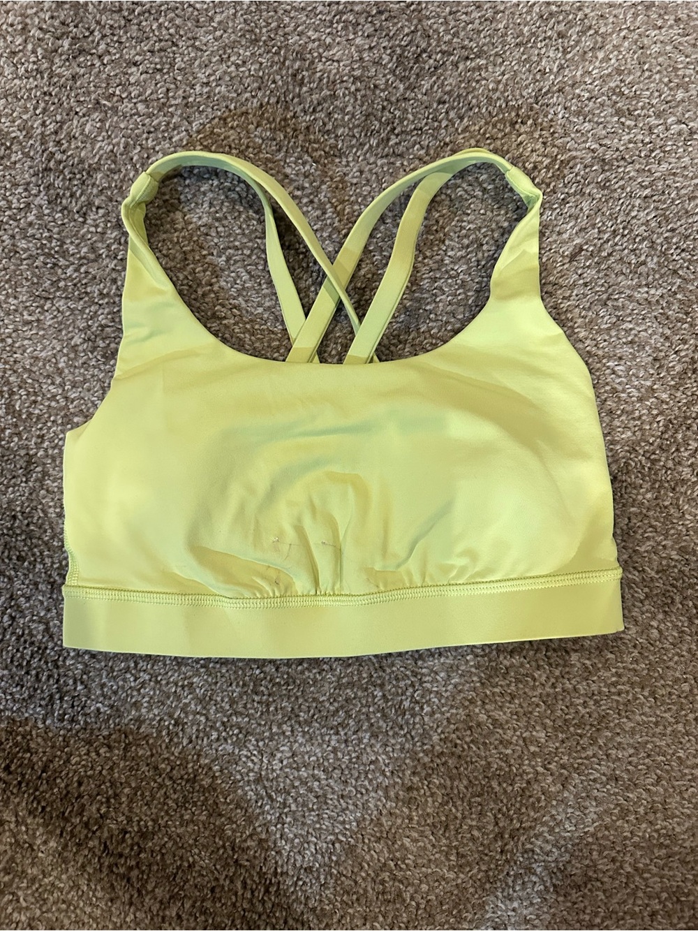 Women’s Yellow Cross-Back Sports Bra